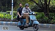 Big B on Scooter with Nawazuddin Siddiqui