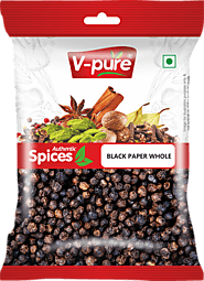 V-PURE Fresh Premium Quality Black Pepper 500 g | Aromatic Kali Mirch, Strong Pungent Taste Sabut Kali Mirch Whole, D...