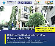 Get Advanced Studies with Top MBA Colleges in Delhi NCR - RDIAS