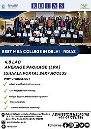 Achieve Excellence in Life with Best MBA Colleges in Delhi - RDIAS