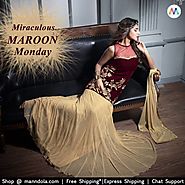 Marvellous Maroon colour ‎Velvet ‎Lehenga‬ style ‎Winter‬ Suit