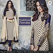 A perfect traditional look Straight Cut Salwar Suits