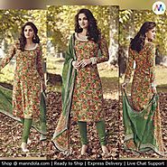 Exclusive Multi Colour Tussar Silk Salwar Suits‬ at 14% Discounted Price