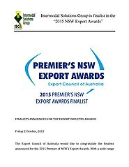 Intermodal Solutions Group is finalist in the “2015 NSW Export Awards”