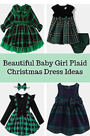 Beautiful Baby Girl Green Plaid Christmas Dress Ideas For The Holidays