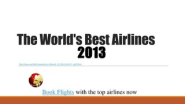 The World's Best Airlines 2013