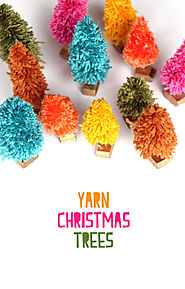 DIY: How to make mini yarn Christmas trees