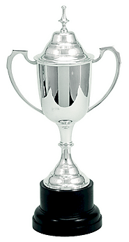 Classic Elegance: 16cm Trophy Cup with Lid and Base - Trophy Hub