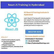 Best React Js Training Institute in Hyderabad