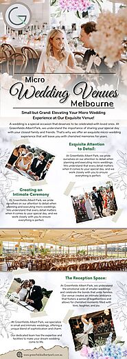 Micro Wedding Venues Melbourne