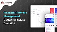 Financial Portfolio Management Software Feature Checklist