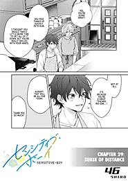 Sensitive Boy Manga,Ch 29, Sense of distance