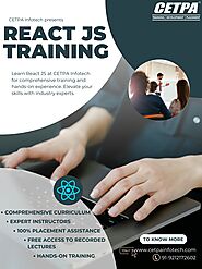 "Empower Your React Journey: Unleash Expertise with CETPA Infotech's Premier React JS Training in Noida!"