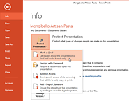 PowerPoint 2013: Finalizing and Protecting Presentations