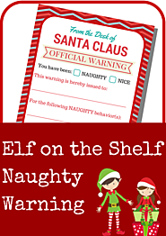 Elf on the Shelf Naughty Warning Letter