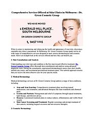 Comprehensive Services Offered at Skin Clinics in Melbourne.pdf