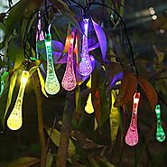 Solar Outdoor String Lights - Innoo Tech 20 Led Icicle Globe - Patio Light for Garden - Christmas - Wedding - Party -...