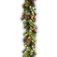 National Tree CW7-306-9A-1 Crestwood Spruce Garland with Silver Bristle - 9-Feet by 10-Inch - discount christmas lights