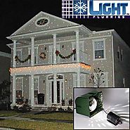Light Flurries Magical Falling White Snowflakes Christmas Light Projector - discount christmas lights