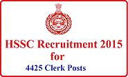 HSSC Clerk Recruitment 2015-Apply Online Till 6th January