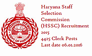 HSSC Recruitment 2015-16, Apply for 4425 Clerk Posts