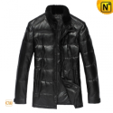 Designer Leather Down Fill Jacket CW833608 - cwmalls.com