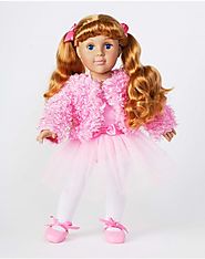"Pink Ballerina" Dollie - 18 inch Play Doll (Light/Auburn)