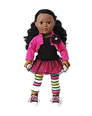 "Glitter Glam" Dollie - 18 inch Play Doll - African American