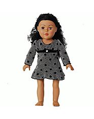 "Shimmer Polka Dots" Dress Doll Clothes Outfit for 18 inch Play Doll