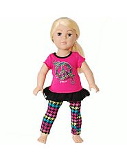 "Love and Peace" Legging Set Doll Clothes Outfit for 18 inch Play Dolls