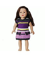 "Snazzy Stripes" Sweater Doll Clothes Outfit for 18 inch Play Doll