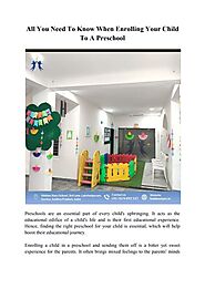 Enrolling Your Child To A Preschool.pdf