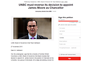 Petition circulating protesting UNBC Chancellor appointment