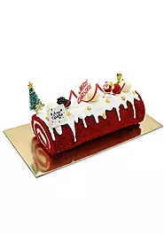 Yule Log Red Velvet Cake