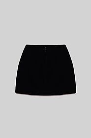 Luxury Black Velvet Skirt | Premium Quality and Tailored Fit