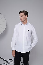 Timeless White Shirt for Men | Black Spade Ace Shirt
