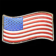 American Flag Metal Sign - Patriotic Stainless Steel Décor