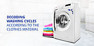 Decoding Washing Cycles According to the Clothes Material