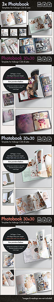 3x Photobook Album Template Bundle