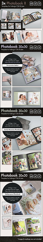 3x Photobook Album Template Bundle II