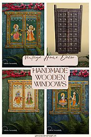 Hand Painted Wooden Window Design and Frames - Yellow Verandah