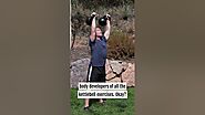 Great for building upper body muscle (The Military Press)