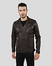 Checkout For Arlo Brown Motorcycle Leather Jacket by NYC Leather Jackets