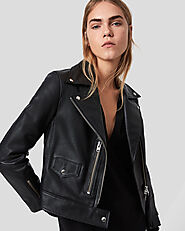 Checkout For Yareli Black Biker Leather Jacket by NYC Leather Jackets