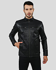Checkout For Rory Black Biker Leather Jacket by NYC Leather Jackets