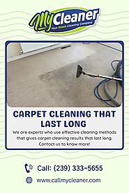 Experience Precise Carpet Cleaning in Cape Coral FL – @mycleaner on Tumblr