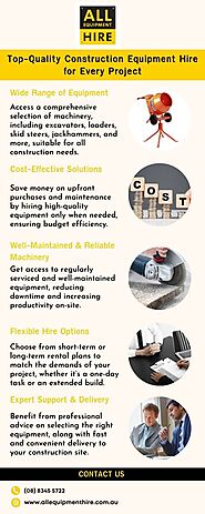 Top-Quality Construction Equipment Hire for Every Project