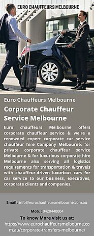 Corporate Chauffeur Service Melbourne