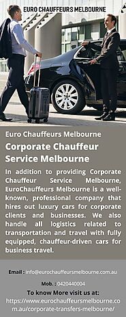 Corporate Chauffeur Service Melbourne