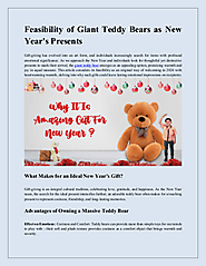Feasibility of Giant Teddy Bears as New Year's Presents